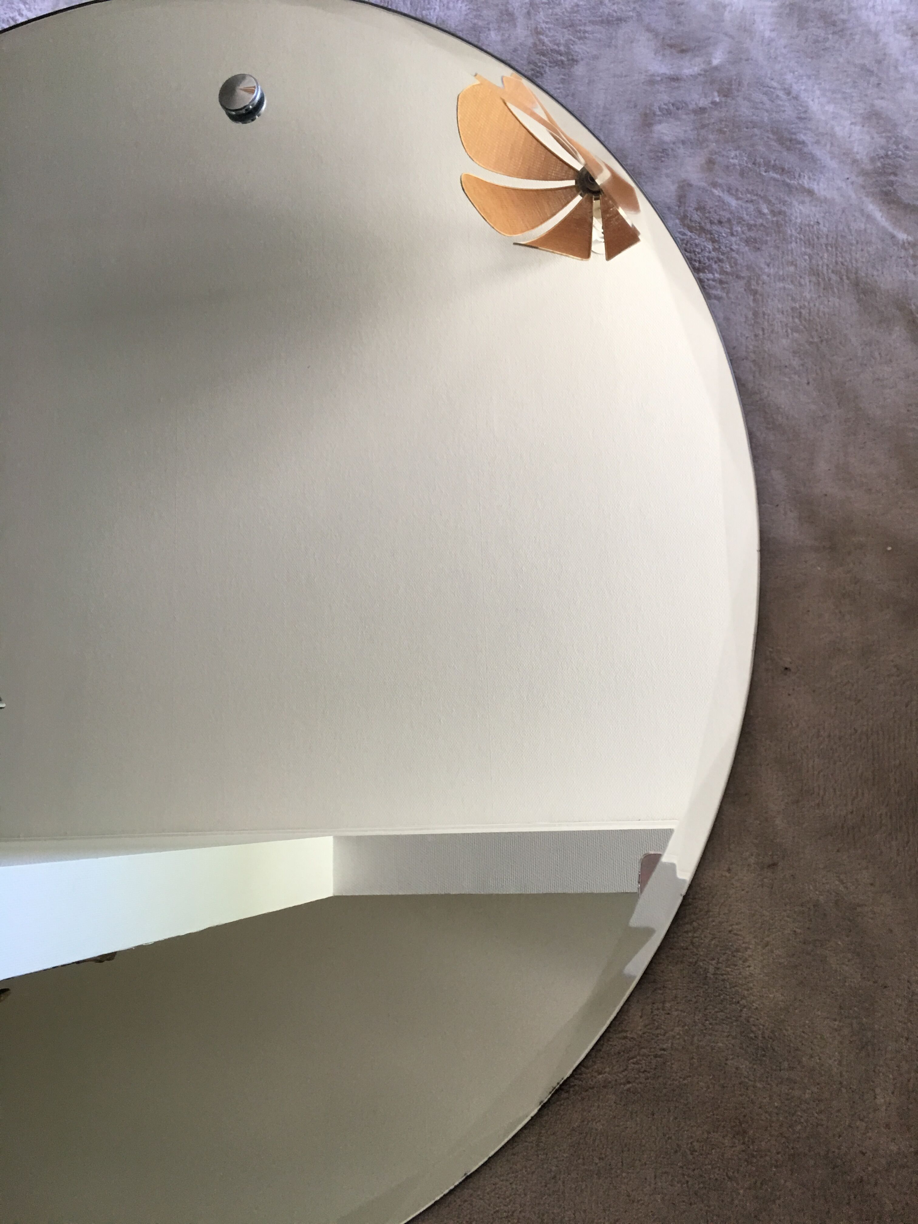 Round beveled mirror diameter 72cm