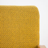Set of 4 vintage yellow armchairs
