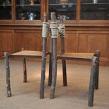 Vintage wooden chairs and 1950s rope