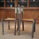 Chaises vintage en bois et corde 1950s