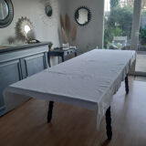 Embroidered tablecloth and 12 towels