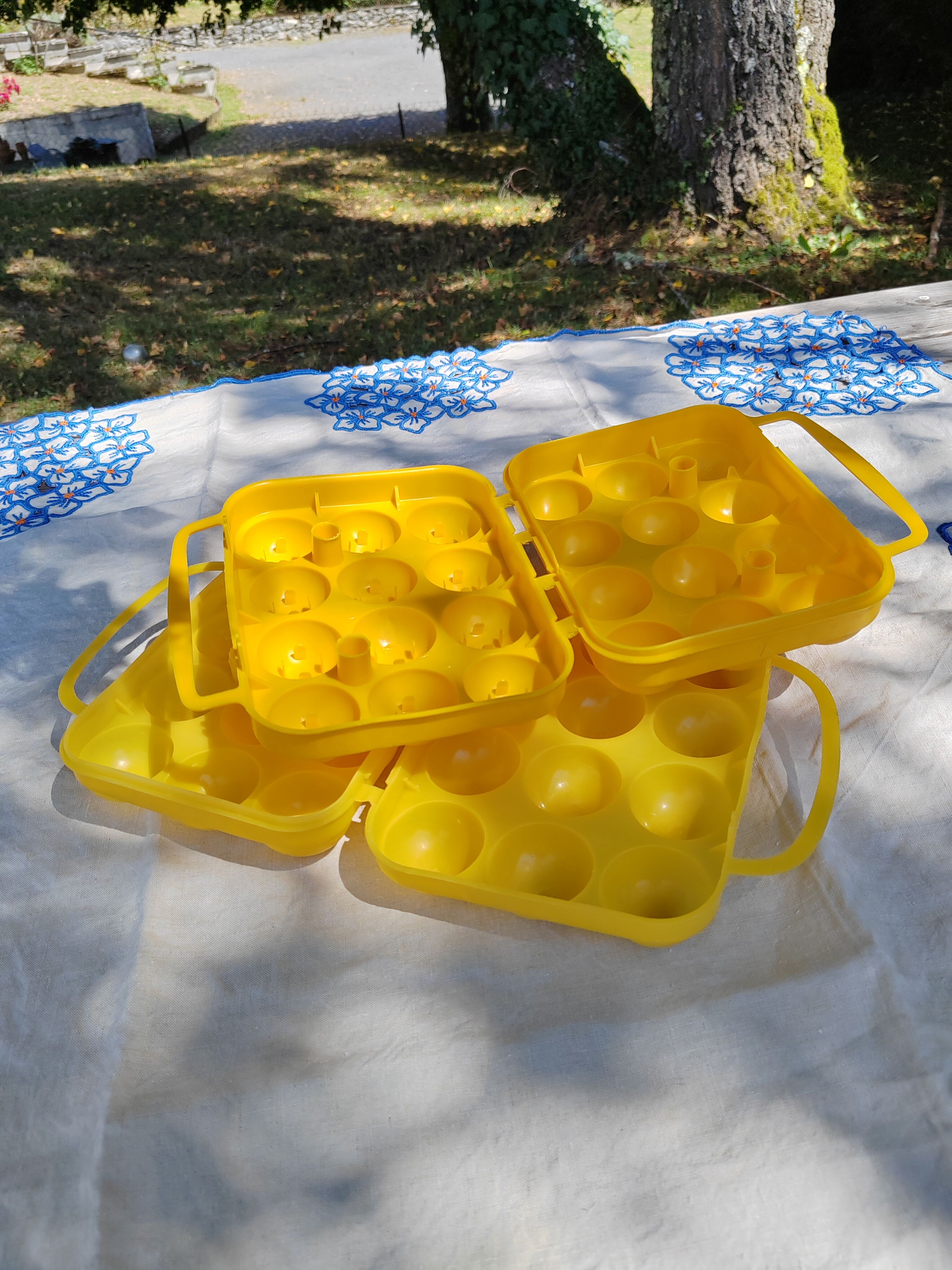 Set of 2 egg cartons 70s 80s