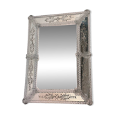 Venetian Transparent Hand-Carved Glass Wall Mirror