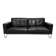 3-seater sofa W.H. Gispen for Dutch Originals, black leather and chrome