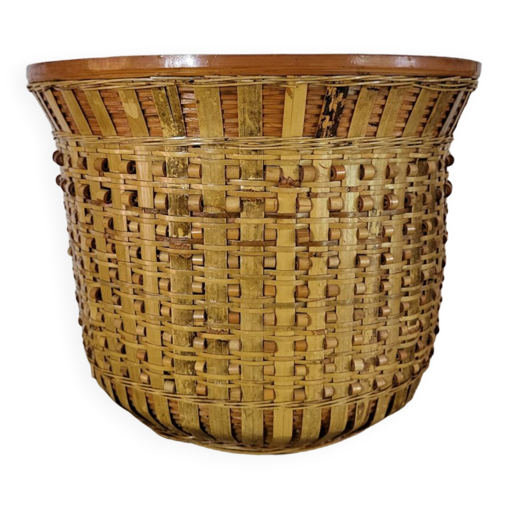 Cache pot en rotin