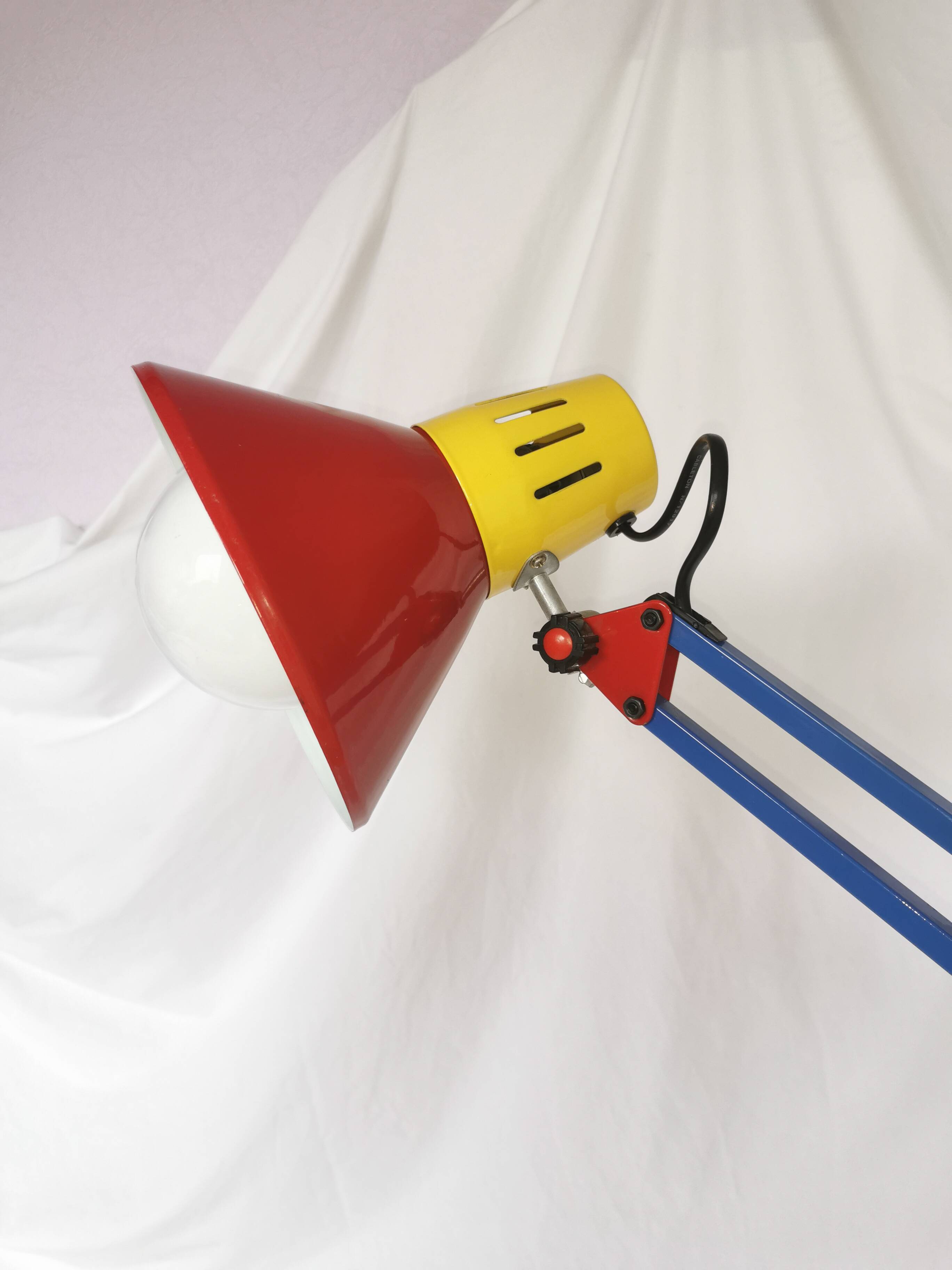 Architect lamp, articulated, multicolor, postmodern, 1980