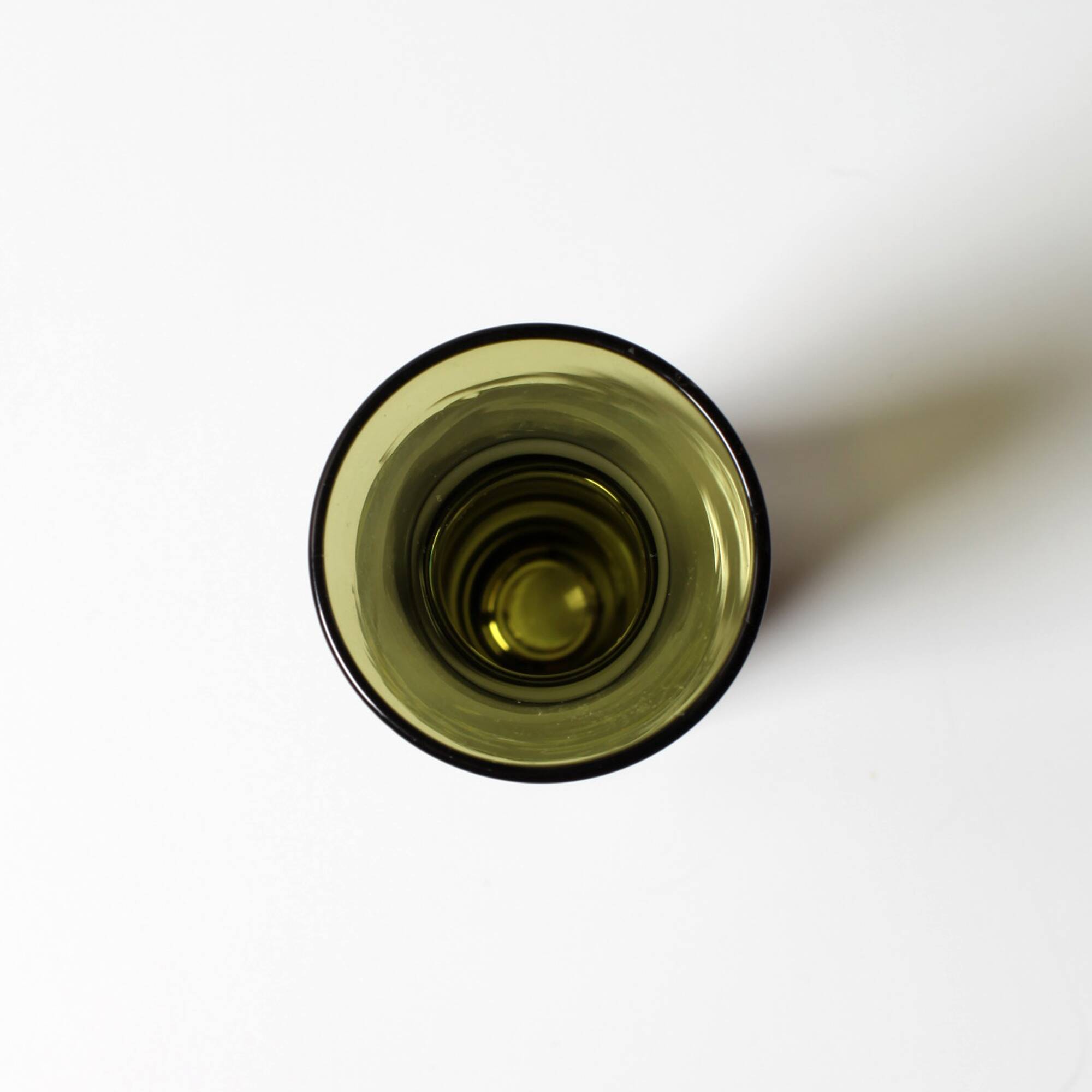 Small Olive Green Glass Vase - Tamara Aladin Riihimäen Lasi Finland 1960s