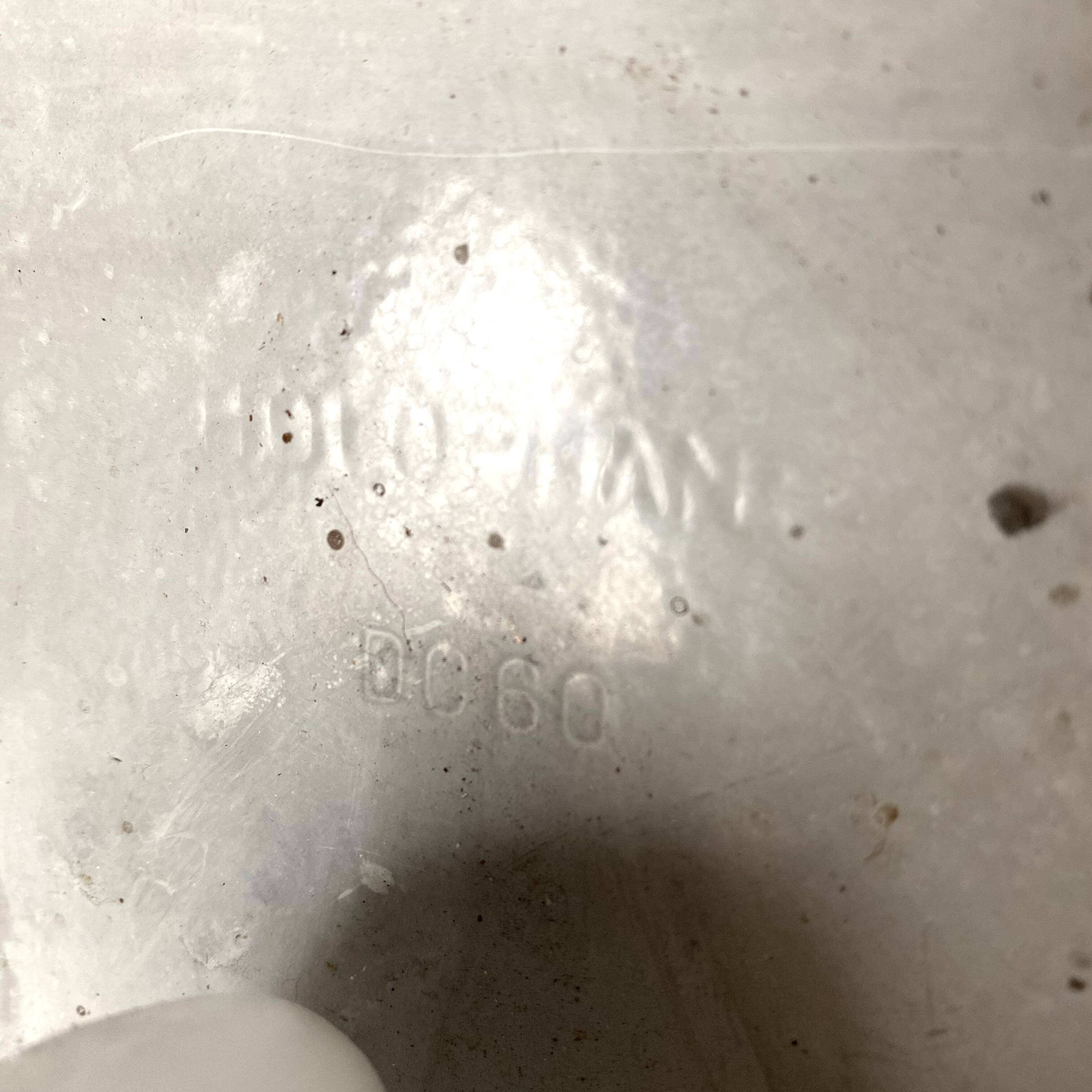 Plafonniers carrés en verre holophane, années 1960-1970