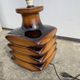 Cari Zalloni yellow brown ceramic lamp foot 1970