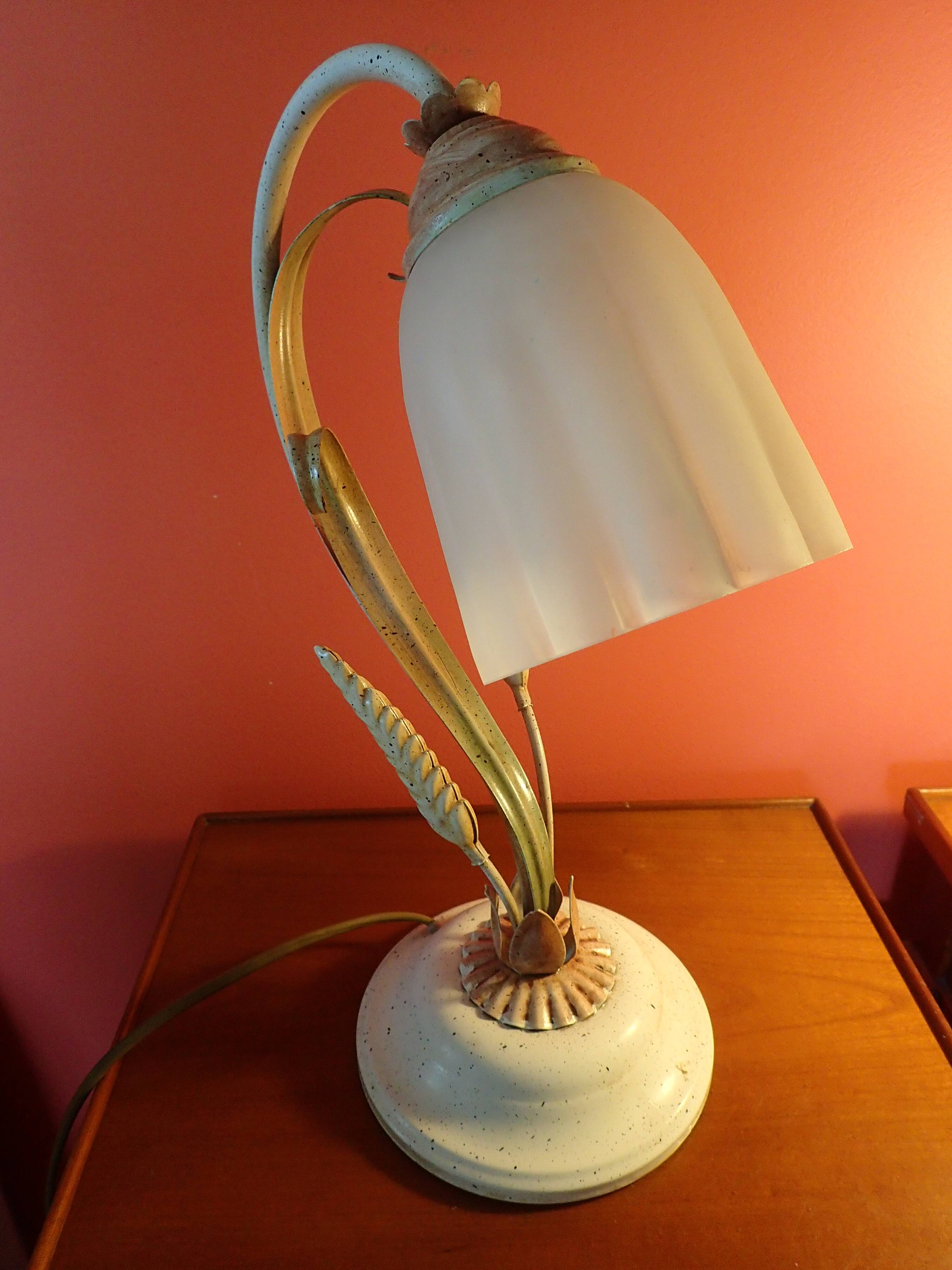 Pair of bedside lamps "wheat ears"