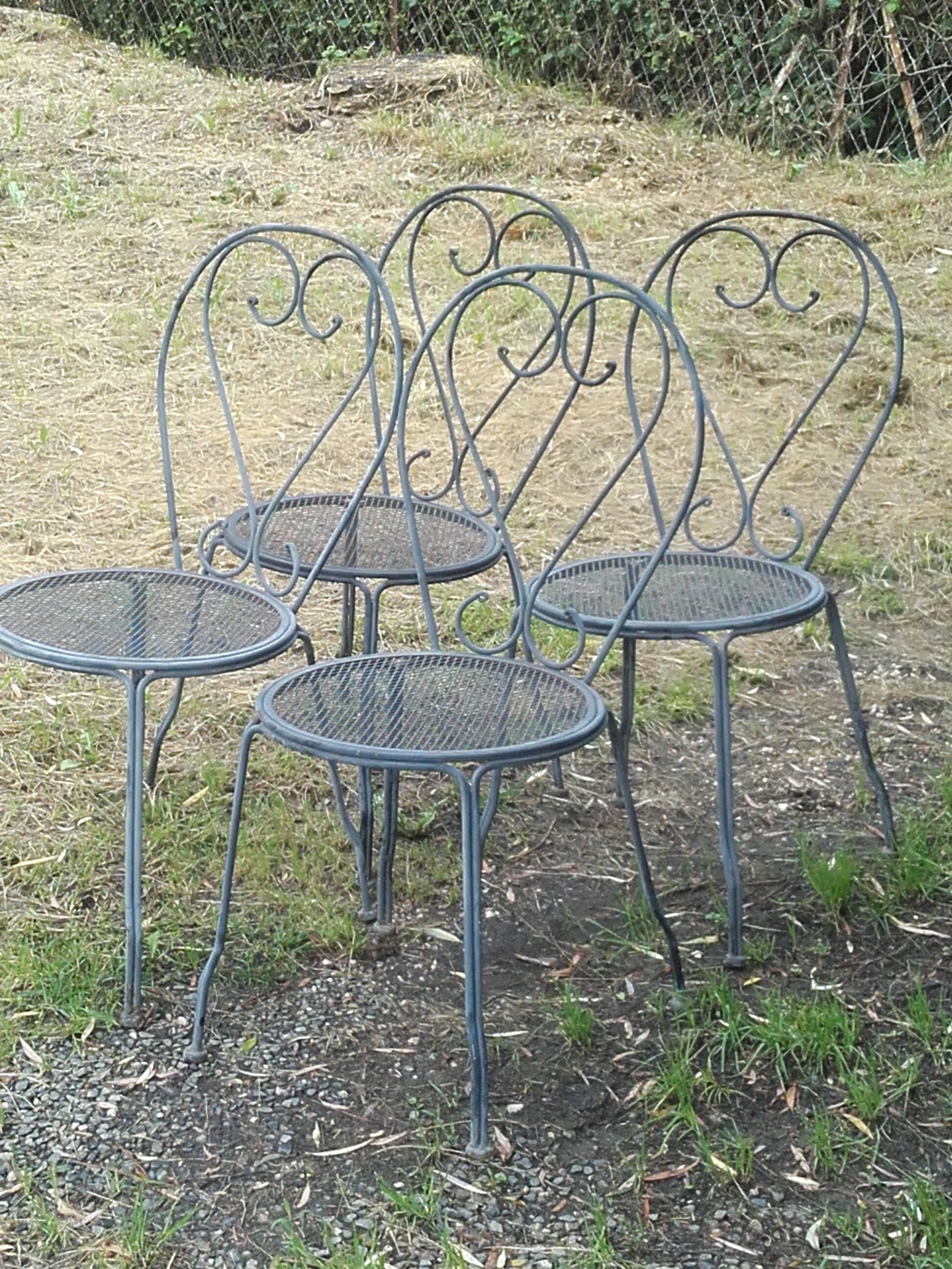 Iron garden chairs