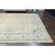 1970s Vintage Persian Handmade Wool Cotton Yellow Area Rug 280x381