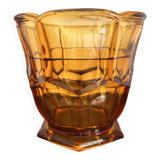 Vase en verre ambré