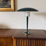 Lampe de table moderniste vert, France 1960s