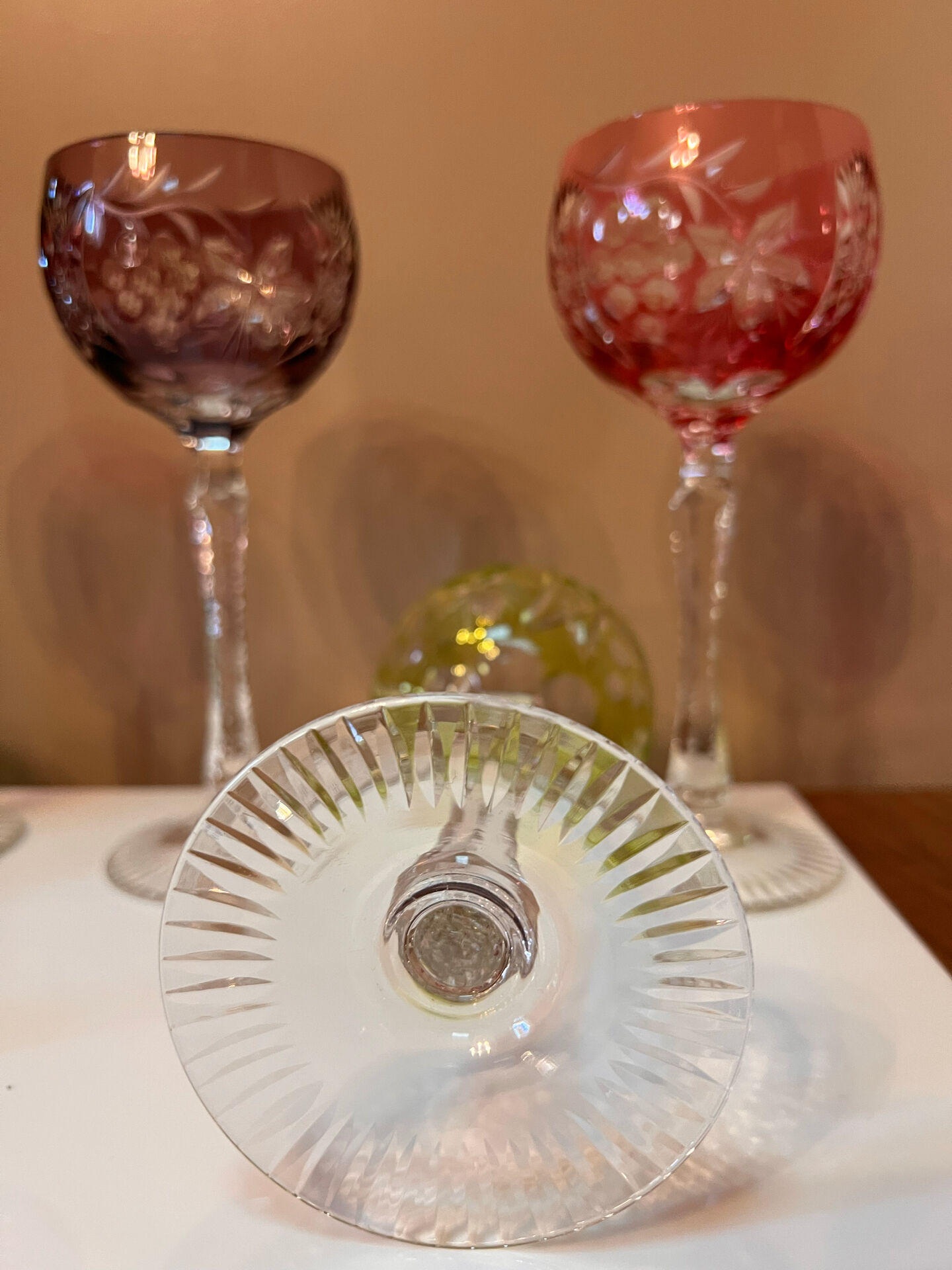 Service de verres à vin en cristal