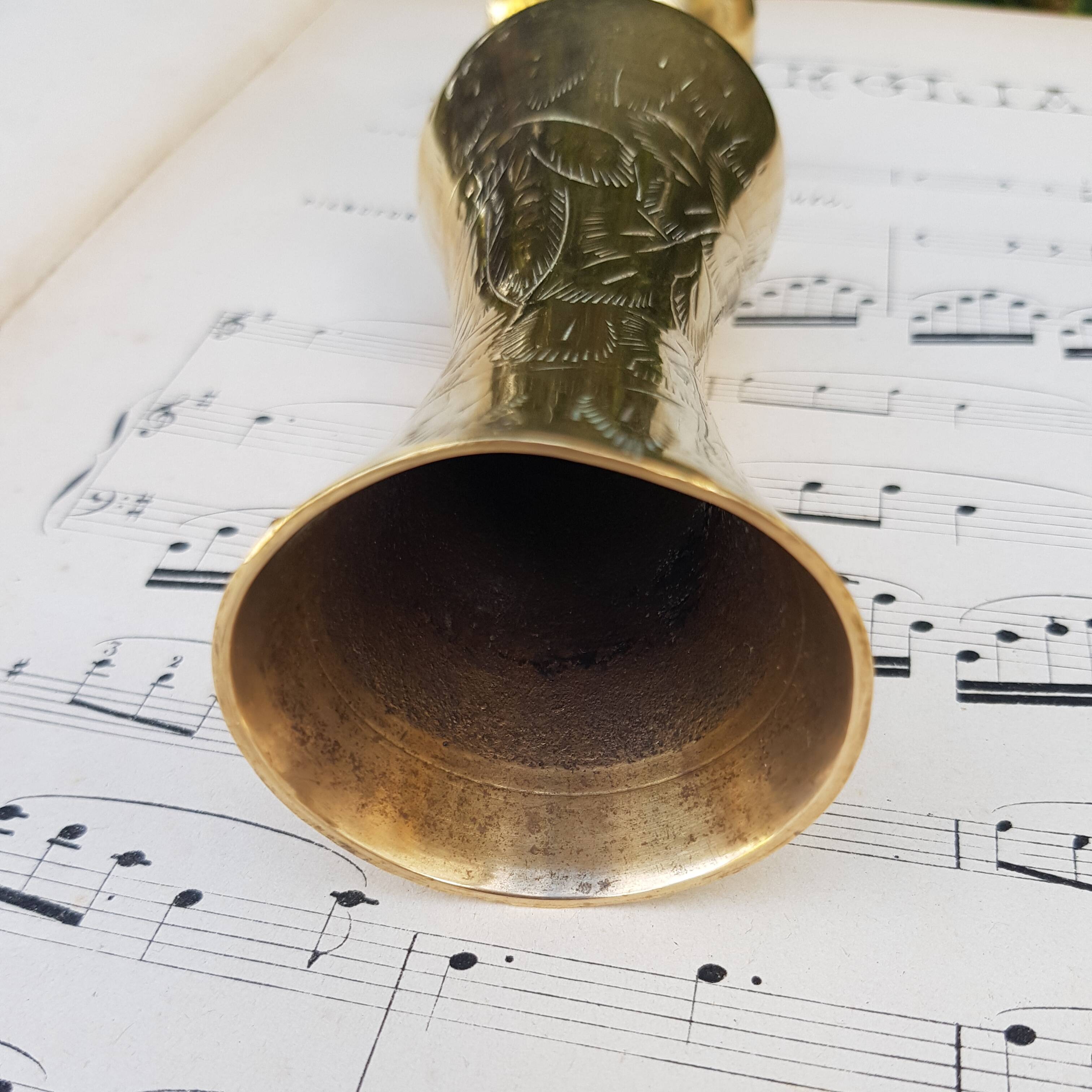 Small brass vase