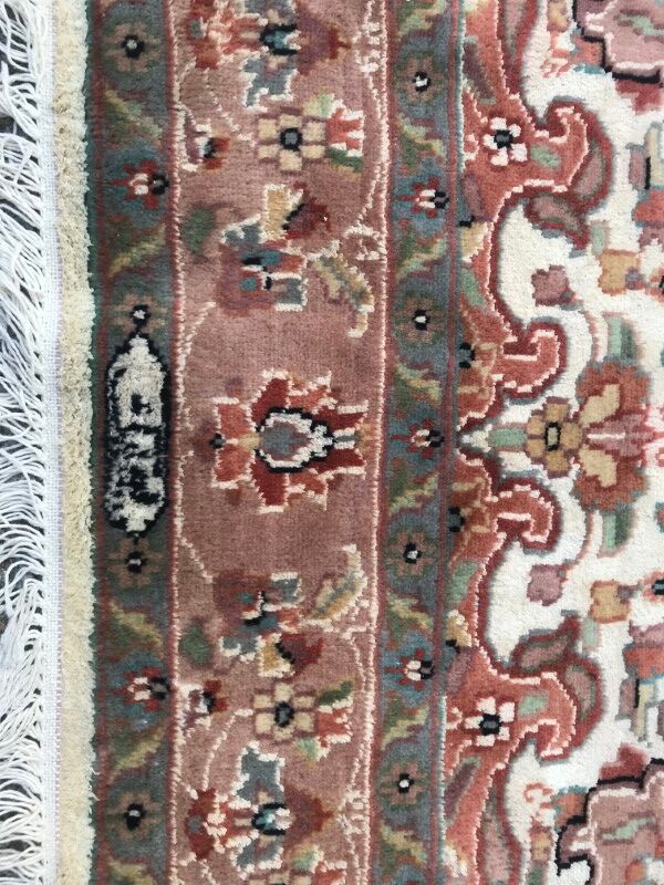 Pakistan wool carpet handmade silk rug 127x192 cm