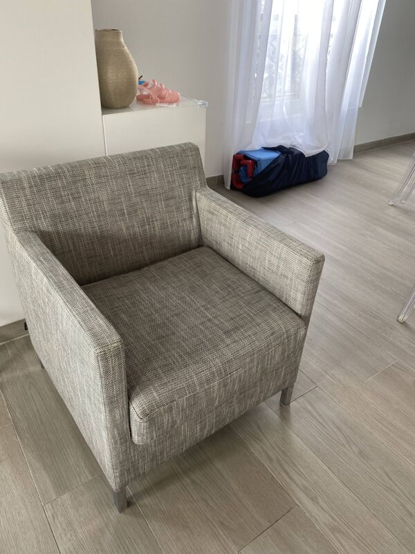 Fauteuil cinna gris