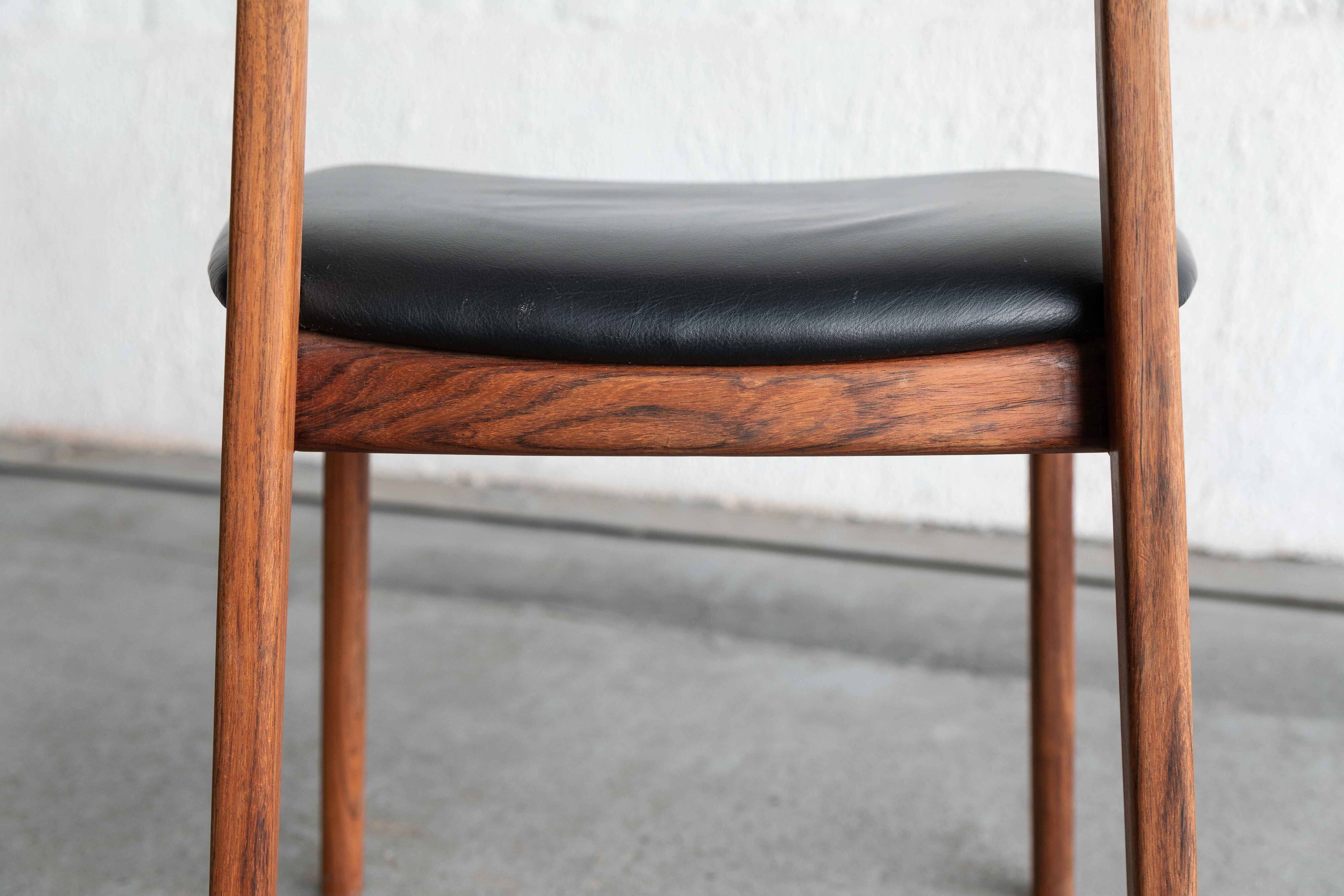 Dining chairs 'model 60' by Hennig Kjaernulf for Bruno Hansen, Denmark 1960