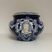 Vase - Cache pot en faïence baroque de Saint Clément, XIX eme