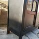 Parisian antique black patinated showcase