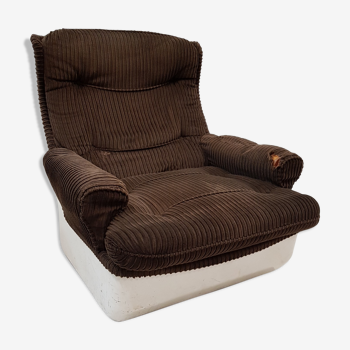 Fauteuil fibre de verre et velours Airborne, Cadestin