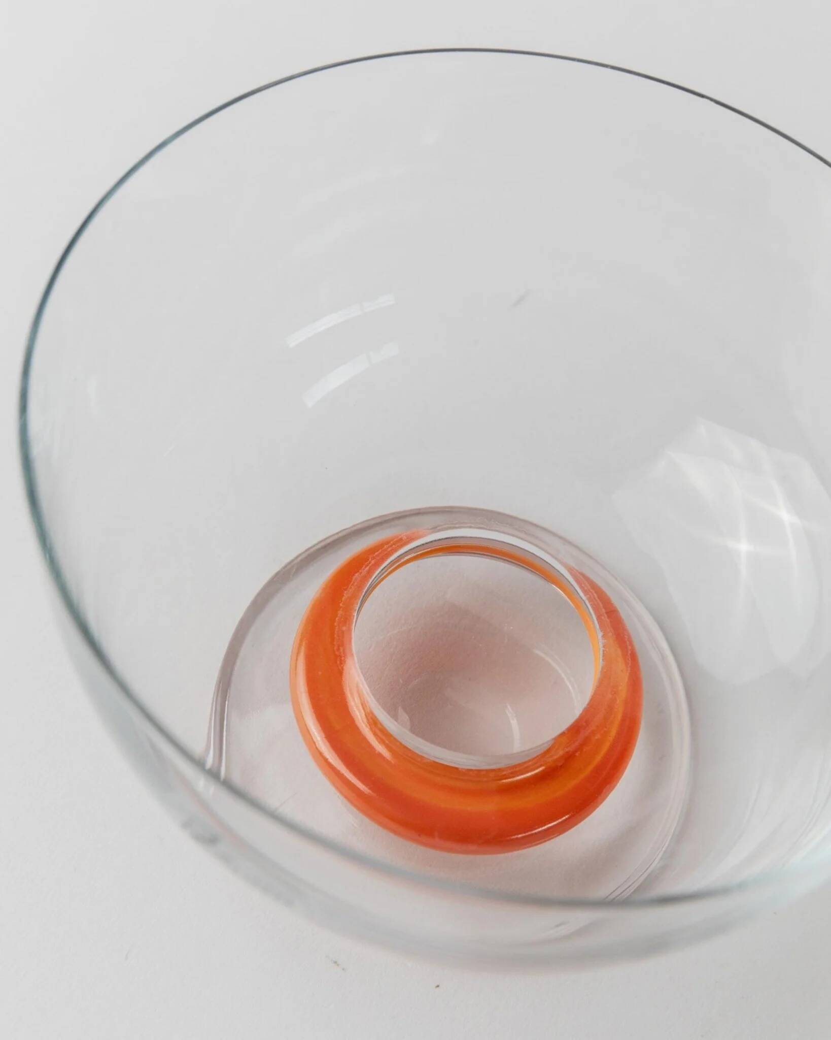 Verres à boire en verre de Murano orange - Ensemble de 6 par Le Gocce, Italie, années 1980 Pop-Art