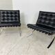Pair of chairs Barcelona vintage Ludwig Mies Van der Rohe