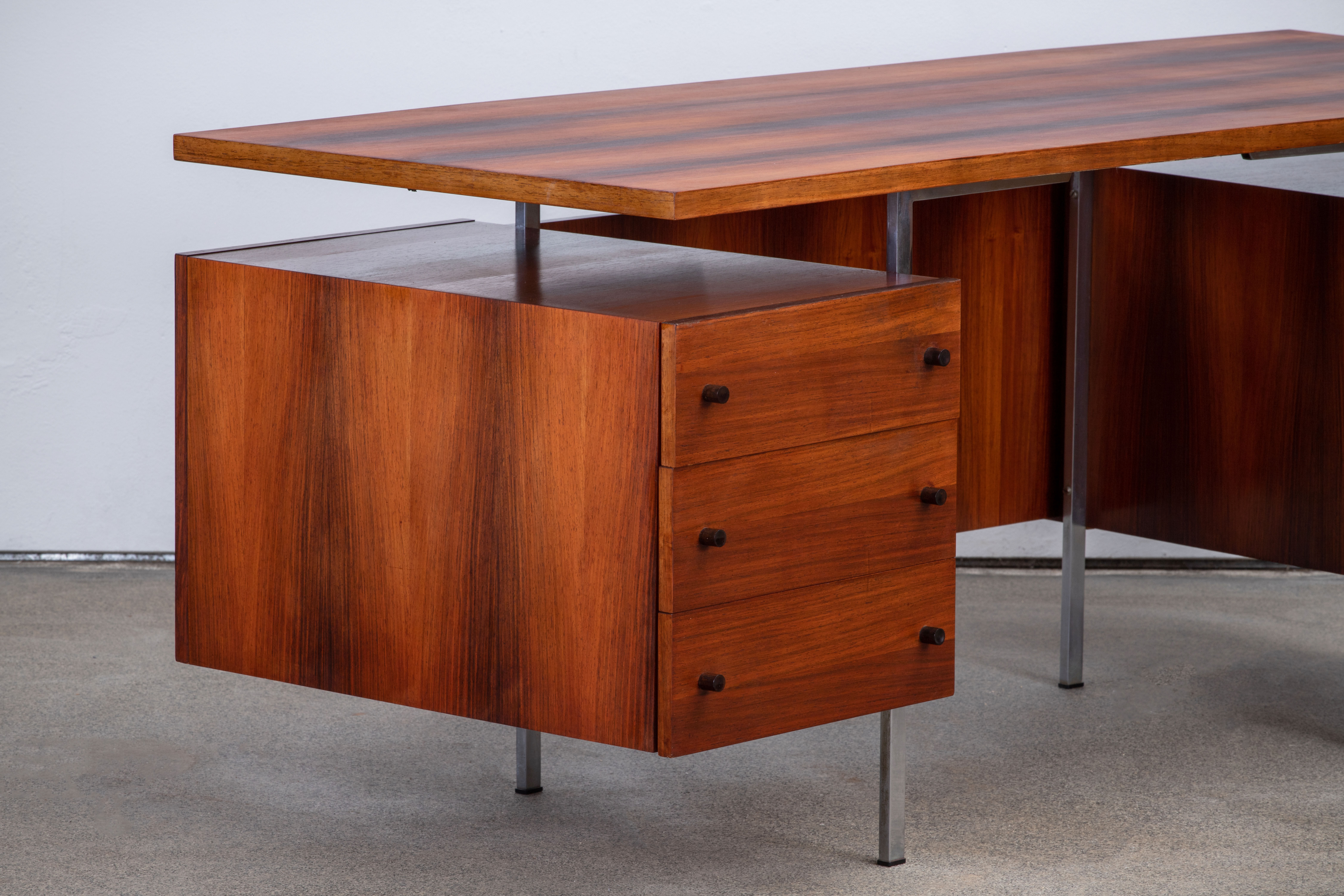 Scandinavian design desk rosewood 176 cm