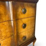 Commode italienne en placage et bois massif de noyer, années 1940-1950