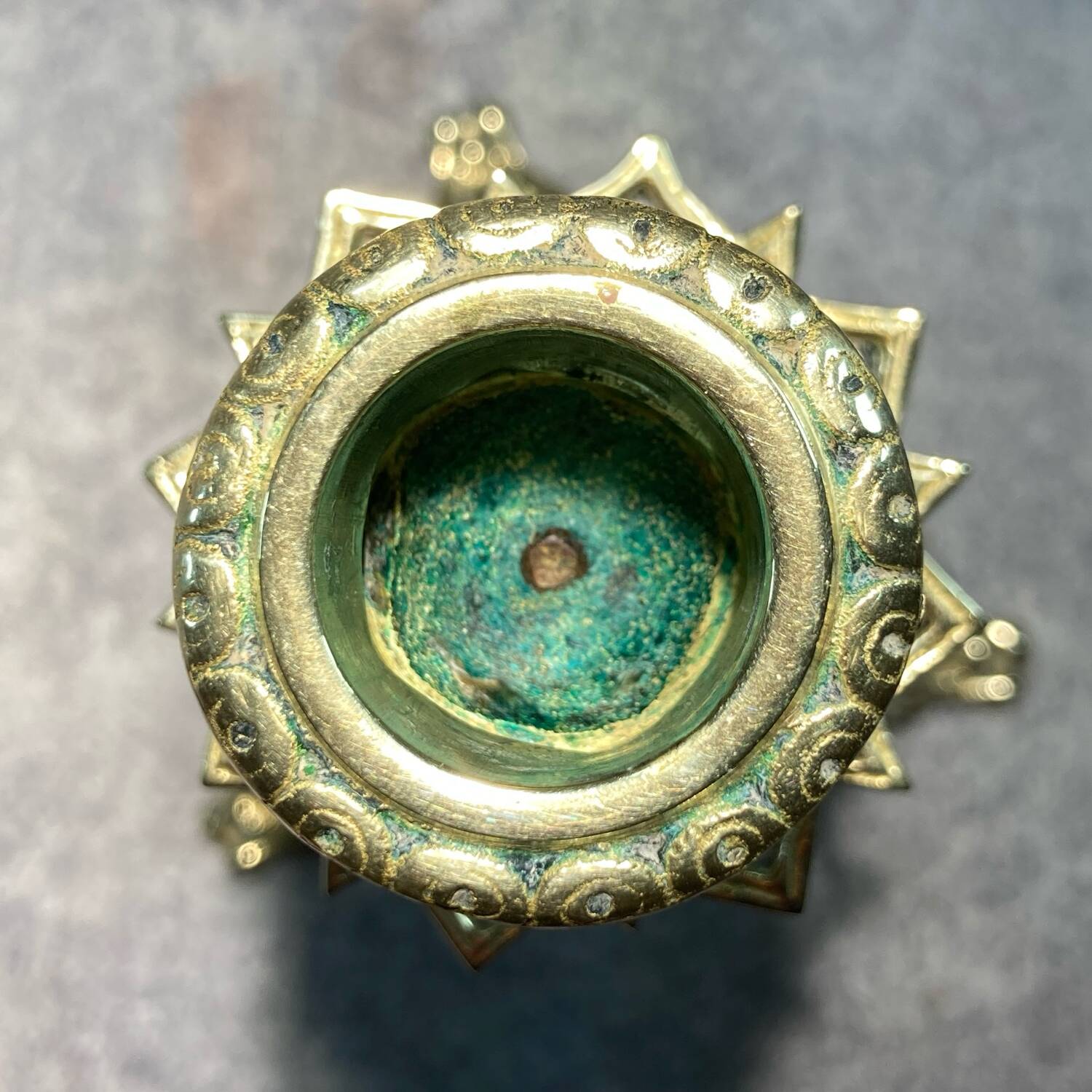 Gilt bronze chandelier/candlestick, Griffin, Mythical Animal, Bestiary, 1880