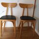 2 chaises Jurasiège hêtre clair skaï noir