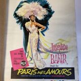 Original gouache of the poster "Paris, My Loves" by Joséphine Baker, 1959 • ART