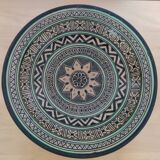 Large Antique Oriental Moroccan Ceramic Platter, 1950