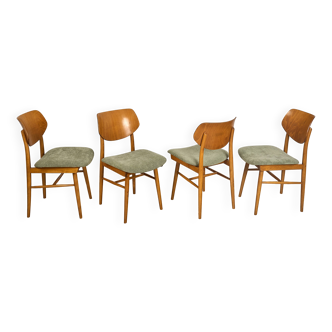 Set of four chairs ton vintage czechoslovakia 1960s