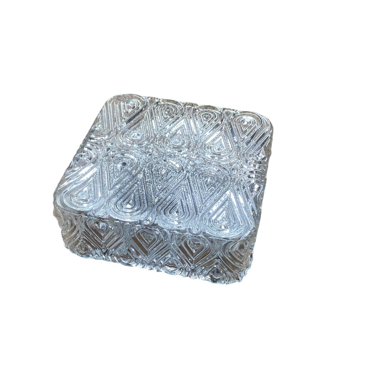 Square wall lamp ceiling light transparent glass vintage fixture