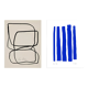 Pair of giclee prints, abstract wall art set of two, 50x70cm