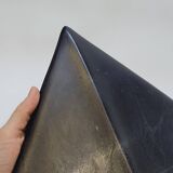 Soliflore vase in black ceramic pyramid or manta ray design