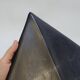Soliflore vase in black ceramic pyramid or manta ray design