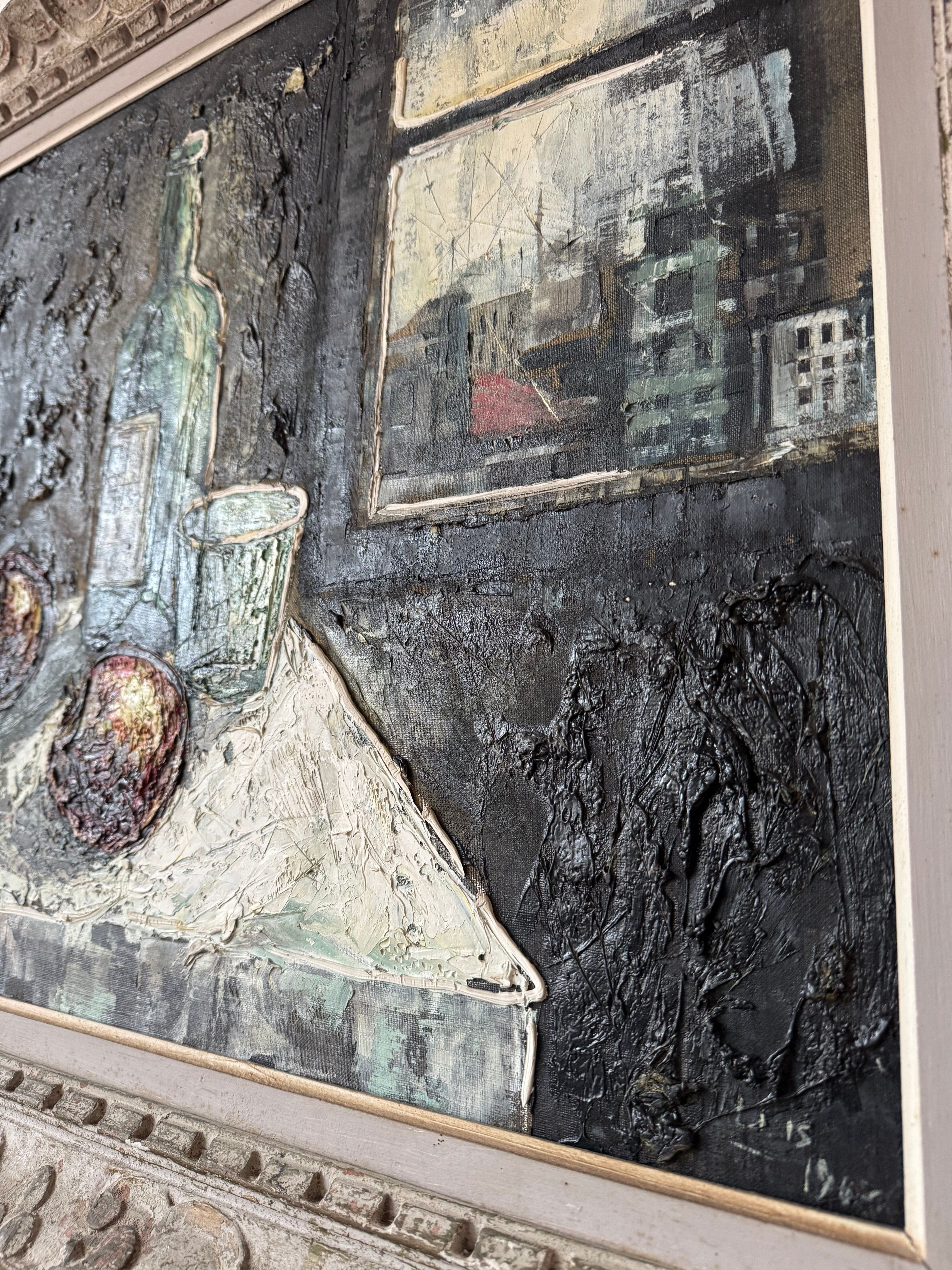 Still life tableau in Expressionist style from the 1960s.