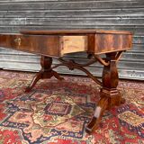Flat mahogany desk charles X XIX th century