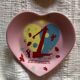 6 small heart-shaped porcelain plates Philippe Deshoulieres Salvador Dali