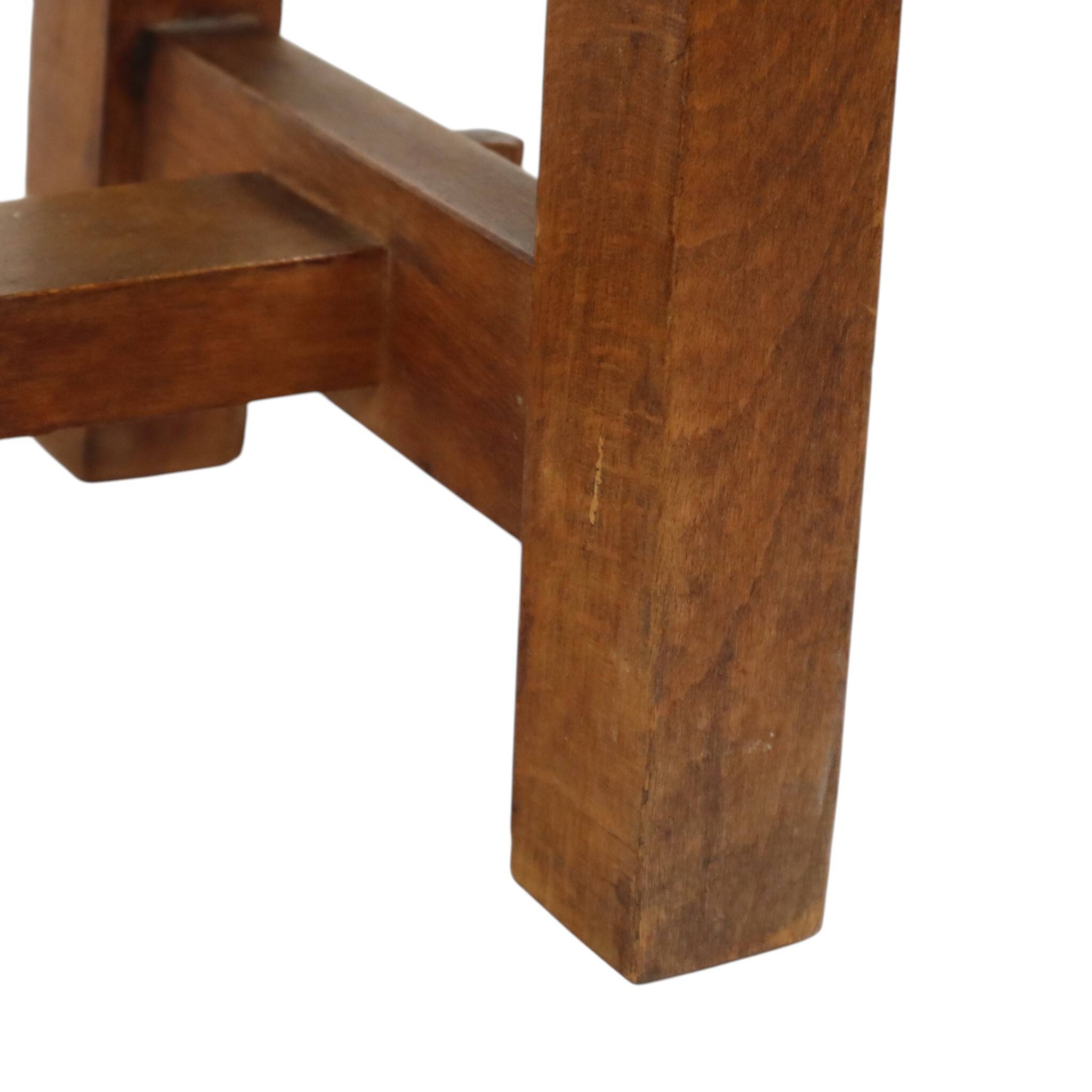 Charming Old Wooden Stool from Southern France – Rustic 1950s Style
