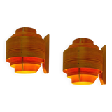 Pair of V-327 pine wall lights Hans-Agne Jakobsson for AB Markaryd, 1960