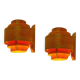 Pair of V-327 pine wall lights Hans-Agne Jakobsson for AB Markaryd, 1960