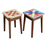 Pair of vintage formica stools 1950