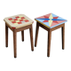 Pair of vintage formica stools 1950