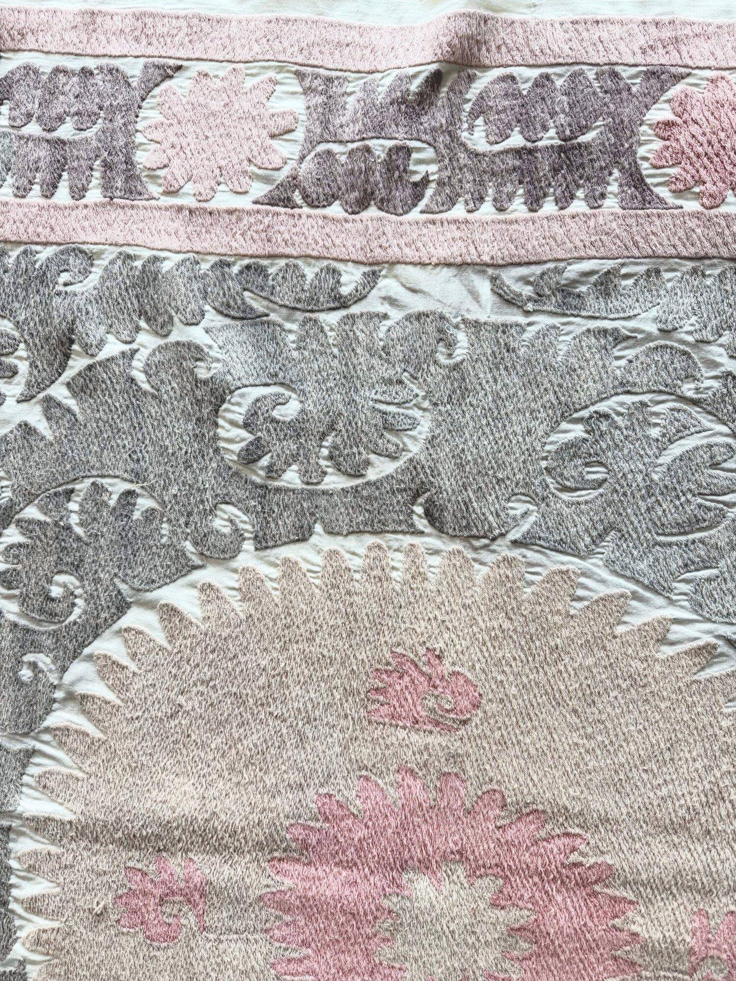 Vintage hand-embroidered tablecloth 132x143 cm