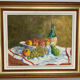 Oil on canvas, still life with fruit