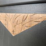 Black and wood art deco sideboard